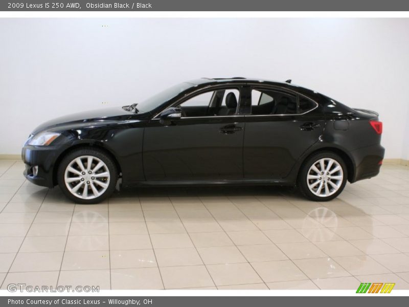 Obsidian Black / Black 2009 Lexus IS 250 AWD