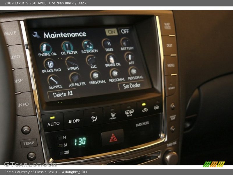 Obsidian Black / Black 2009 Lexus IS 250 AWD