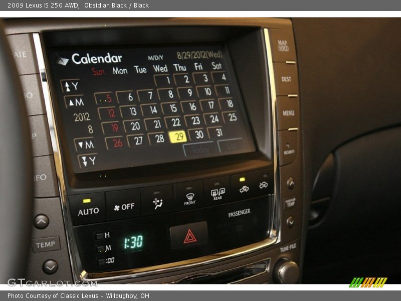 Obsidian Black / Black 2009 Lexus IS 250 AWD