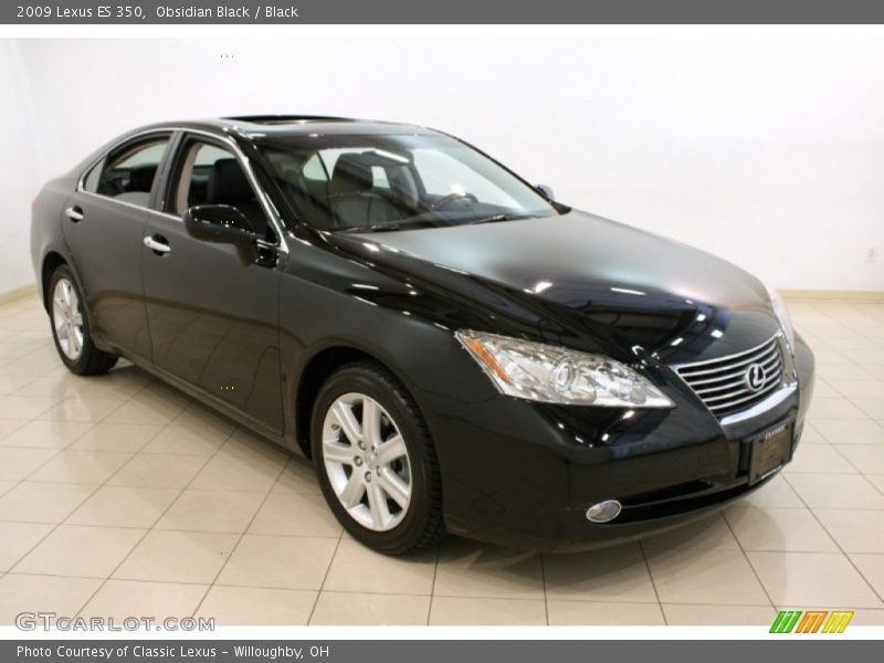 Obsidian Black / Black 2009 Lexus ES 350