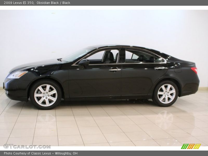 Obsidian Black / Black 2009 Lexus ES 350