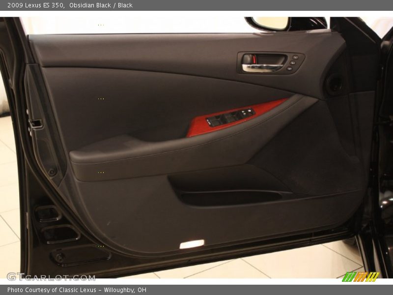Obsidian Black / Black 2009 Lexus ES 350