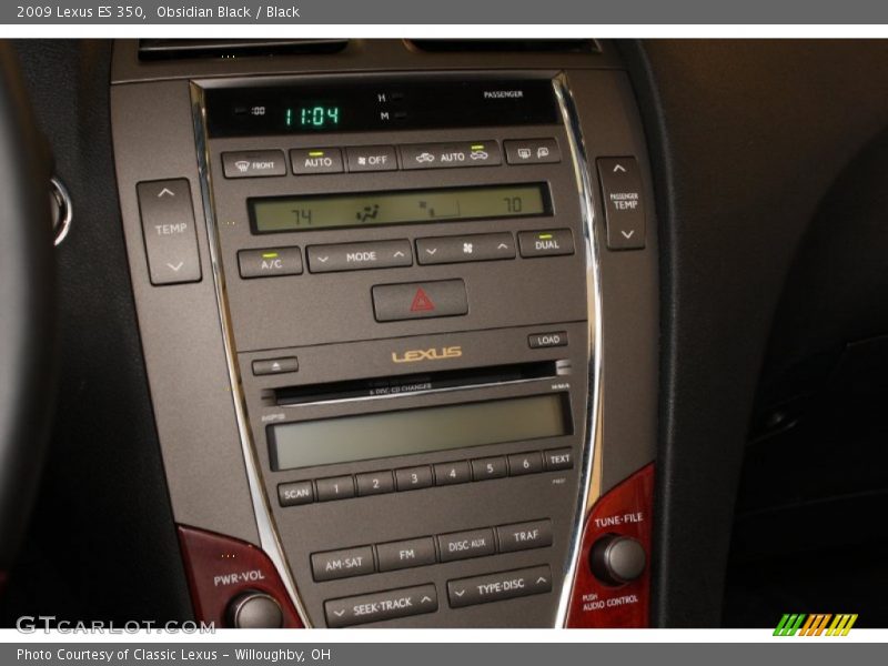 Obsidian Black / Black 2009 Lexus ES 350