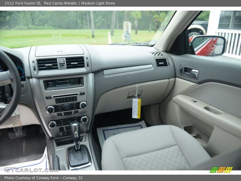 Red Candy Metallic / Medium Light Stone 2012 Ford Fusion SE