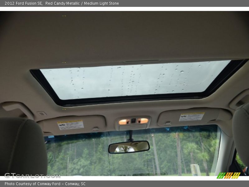 Red Candy Metallic / Medium Light Stone 2012 Ford Fusion SE