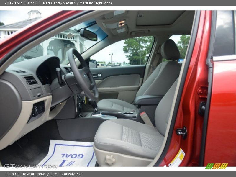 Red Candy Metallic / Medium Light Stone 2012 Ford Fusion SE