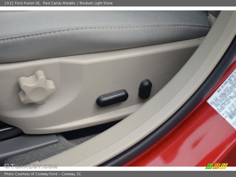 Red Candy Metallic / Medium Light Stone 2012 Ford Fusion SE