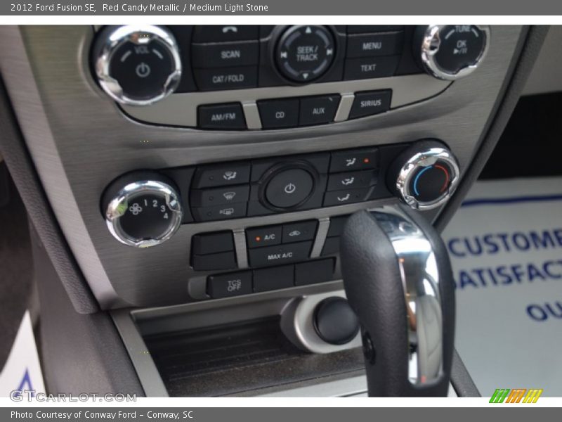 Red Candy Metallic / Medium Light Stone 2012 Ford Fusion SE