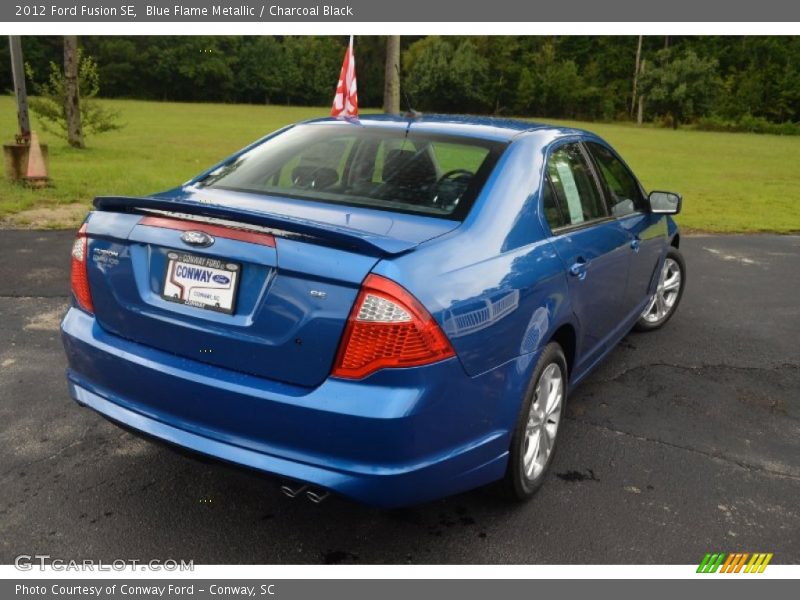 Blue Flame Metallic / Charcoal Black 2012 Ford Fusion SE