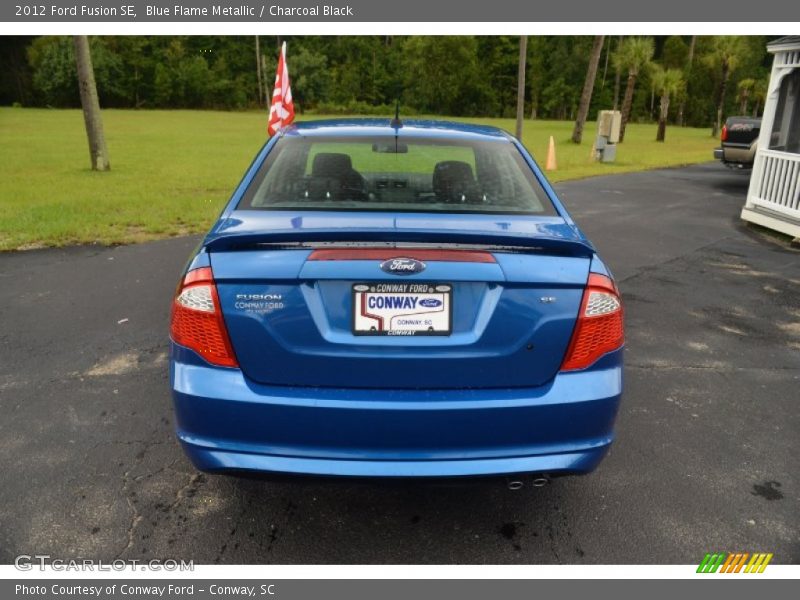 Blue Flame Metallic / Charcoal Black 2012 Ford Fusion SE