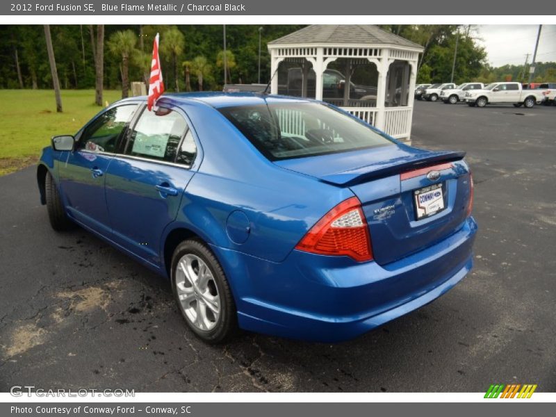 Blue Flame Metallic / Charcoal Black 2012 Ford Fusion SE
