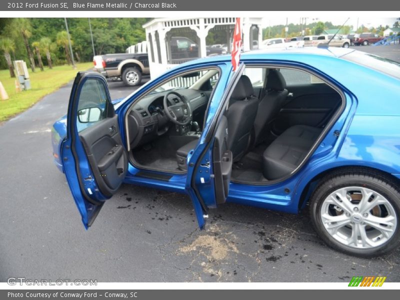 Blue Flame Metallic / Charcoal Black 2012 Ford Fusion SE