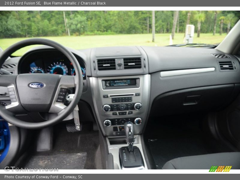 Blue Flame Metallic / Charcoal Black 2012 Ford Fusion SE