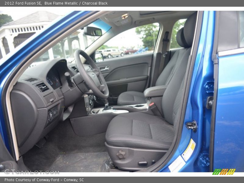 Blue Flame Metallic / Charcoal Black 2012 Ford Fusion SE