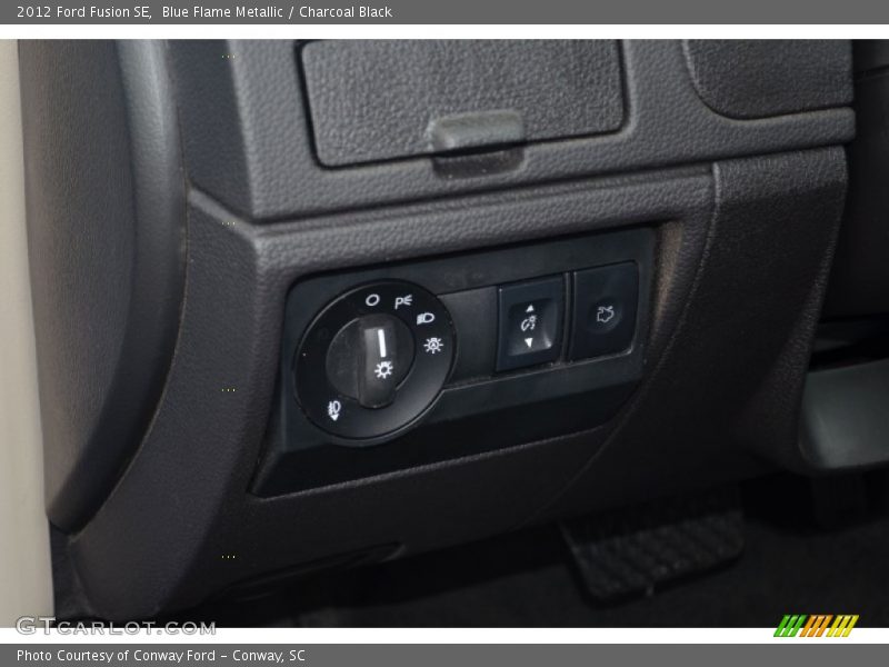 Blue Flame Metallic / Charcoal Black 2012 Ford Fusion SE