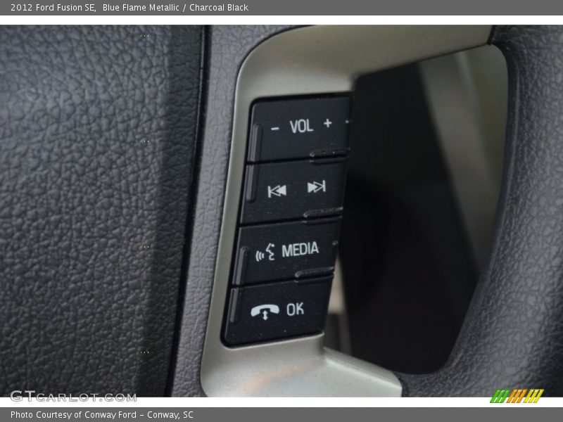 Blue Flame Metallic / Charcoal Black 2012 Ford Fusion SE