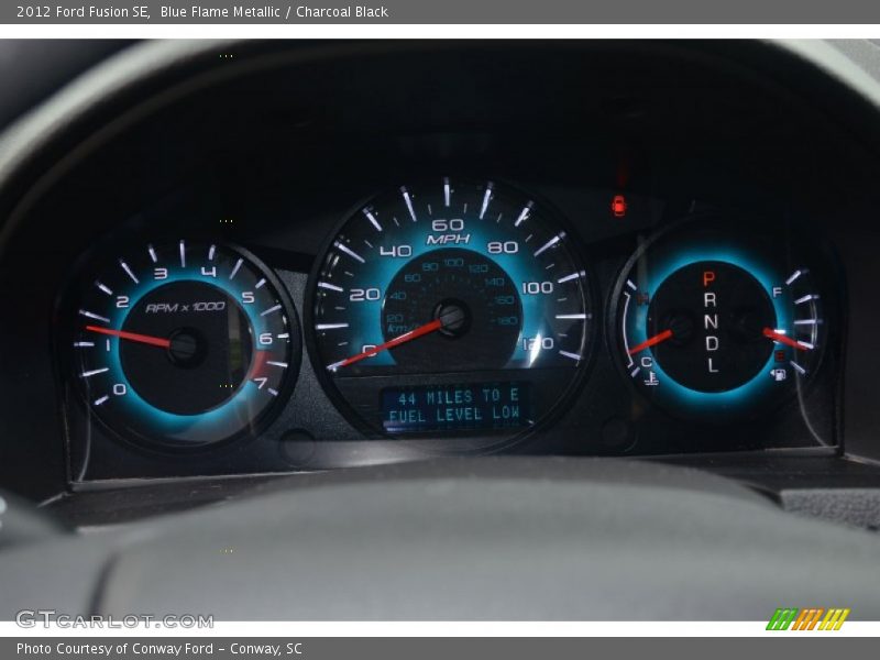 Blue Flame Metallic / Charcoal Black 2012 Ford Fusion SE