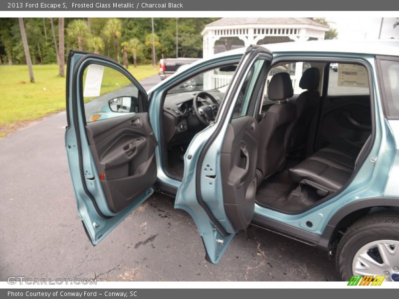 Frosted Glass Metallic / Charcoal Black 2013 Ford Escape S