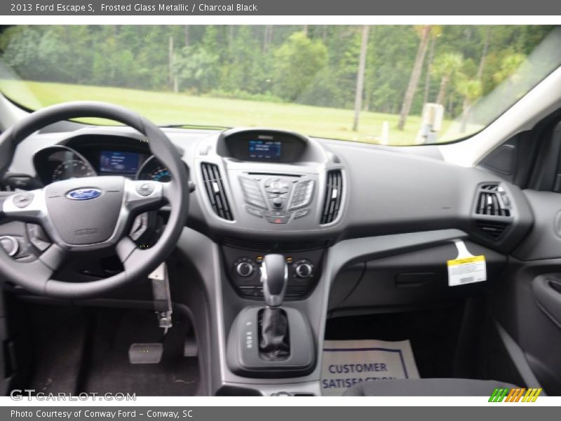 Frosted Glass Metallic / Charcoal Black 2013 Ford Escape S