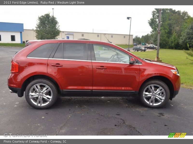 Ruby Red / Medium Light Stone 2013 Ford Edge Limited