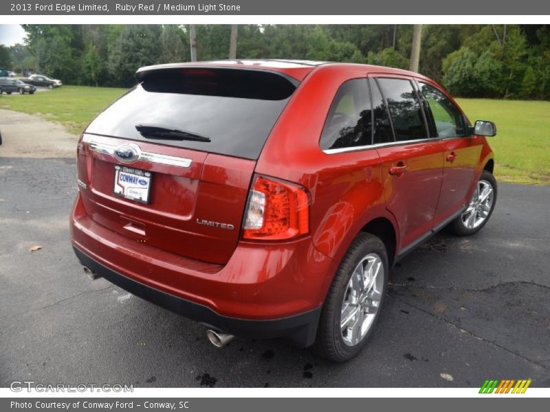 Ruby Red / Medium Light Stone 2013 Ford Edge Limited