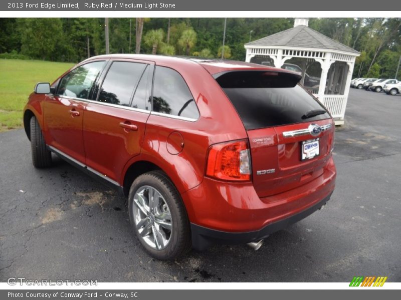 Ruby Red / Medium Light Stone 2013 Ford Edge Limited