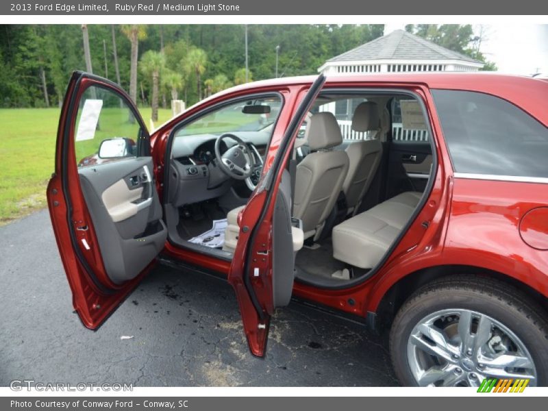 Ruby Red / Medium Light Stone 2013 Ford Edge Limited