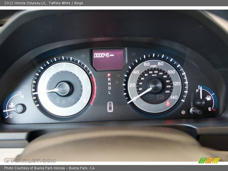 Taffeta White / Beige 2012 Honda Odyssey LX
