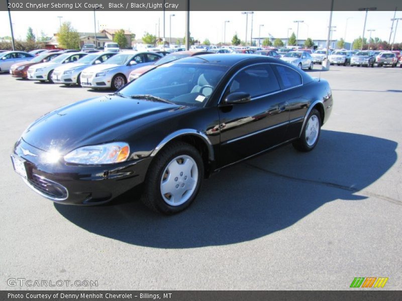 Black / Black/Light Gray 2002 Chrysler Sebring LX Coupe