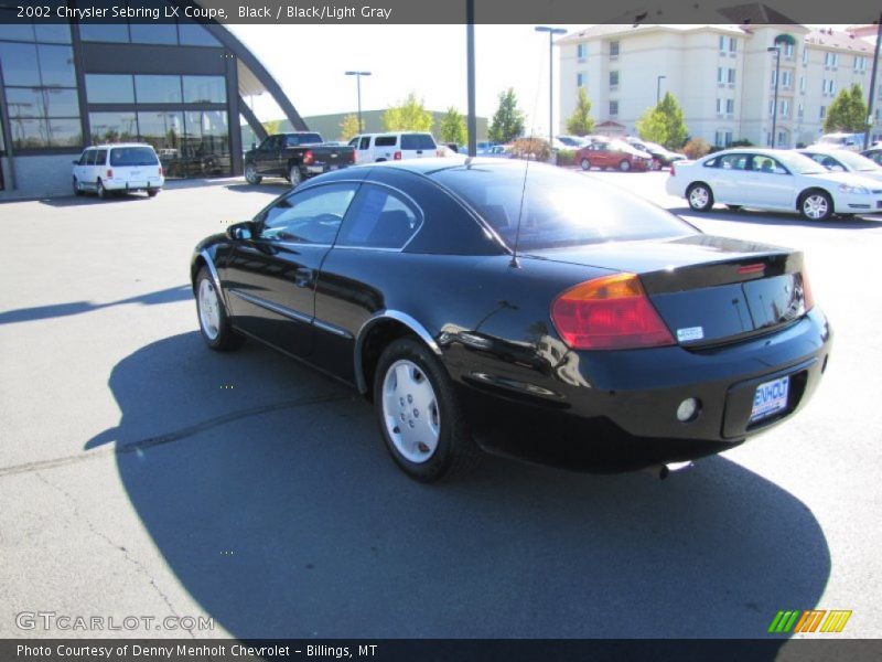 Black / Black/Light Gray 2002 Chrysler Sebring LX Coupe