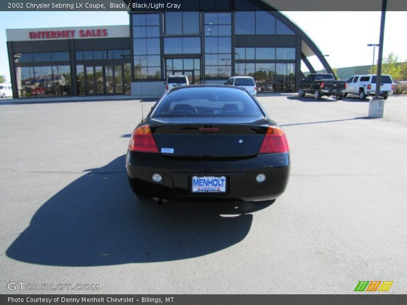 Black / Black/Light Gray 2002 Chrysler Sebring LX Coupe