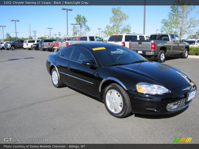 Black / Black/Light Gray 2002 Chrysler Sebring LX Coupe