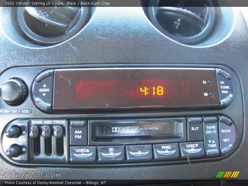 Audio System of 2002 Sebring LX Coupe