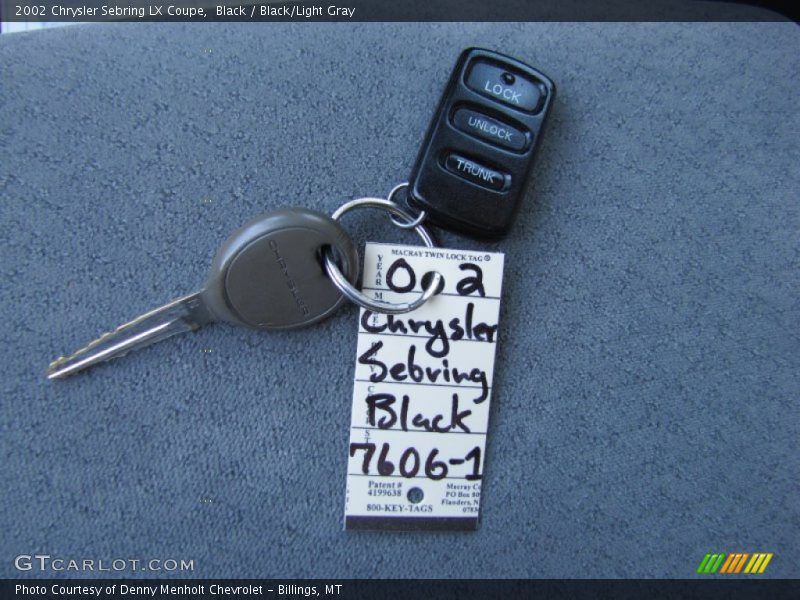 Keys of 2002 Sebring LX Coupe