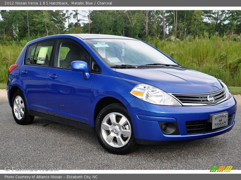 Metallic Blue / Charcoal 2012 Nissan Versa 1.8 S Hatchback
