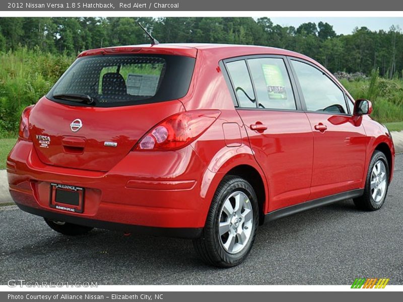 Red Alert / Charcoal 2012 Nissan Versa 1.8 S Hatchback