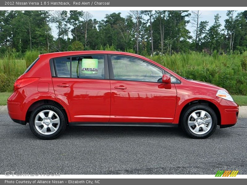 Red Alert / Charcoal 2012 Nissan Versa 1.8 S Hatchback