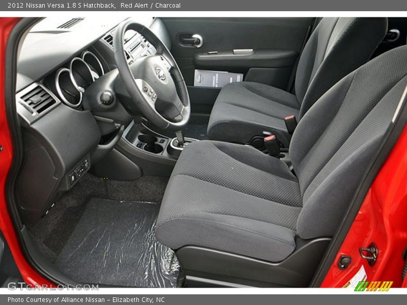 Red Alert / Charcoal 2012 Nissan Versa 1.8 S Hatchback