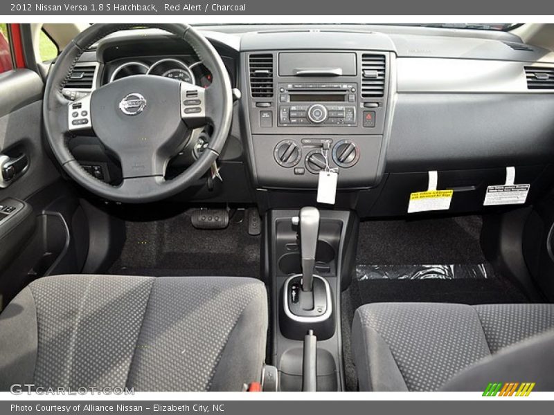 Red Alert / Charcoal 2012 Nissan Versa 1.8 S Hatchback