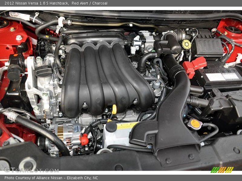 Red Alert / Charcoal 2012 Nissan Versa 1.8 S Hatchback