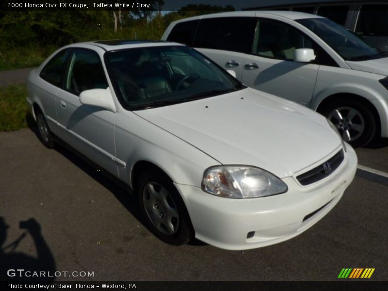 Taffeta White / Gray 2000 Honda Civic EX Coupe