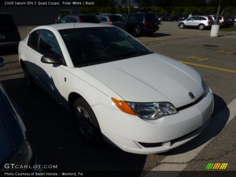 Polar White / Black 2006 Saturn ION 2 Quad Coupe