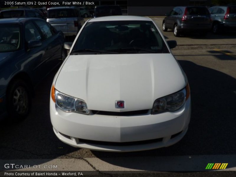 Polar White / Black 2006 Saturn ION 2 Quad Coupe