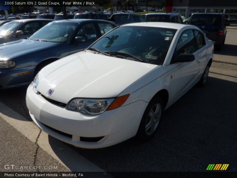 Polar White / Black 2006 Saturn ION 2 Quad Coupe