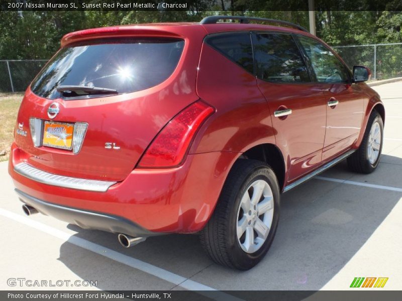 Sunset Red Pearl Metallic / Charcoal 2007 Nissan Murano SL