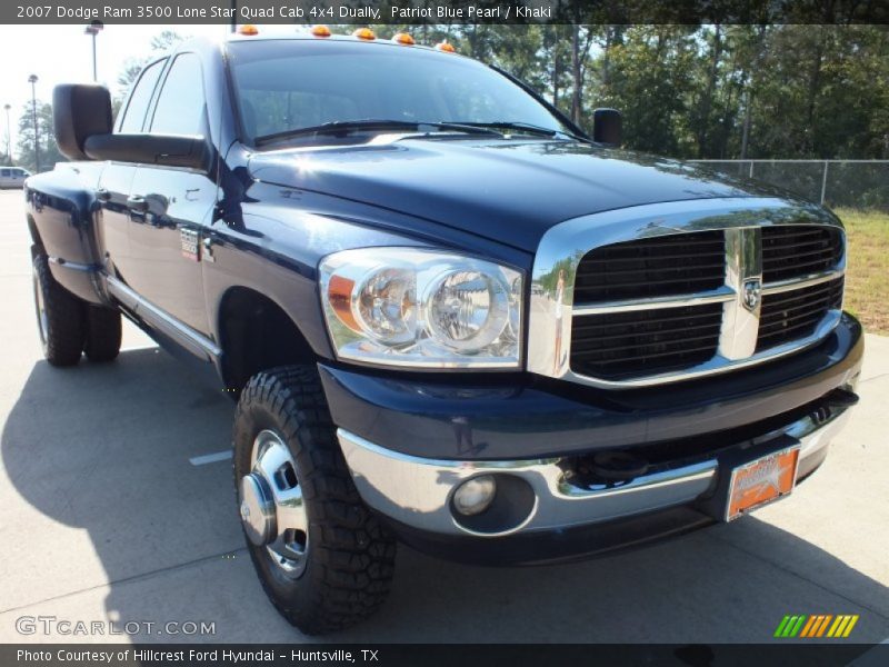Patriot Blue Pearl / Khaki 2007 Dodge Ram 3500 Lone Star Quad Cab 4x4 Dually