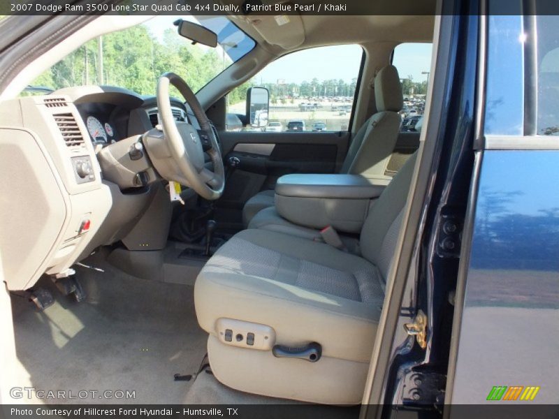 Patriot Blue Pearl / Khaki 2007 Dodge Ram 3500 Lone Star Quad Cab 4x4 Dually