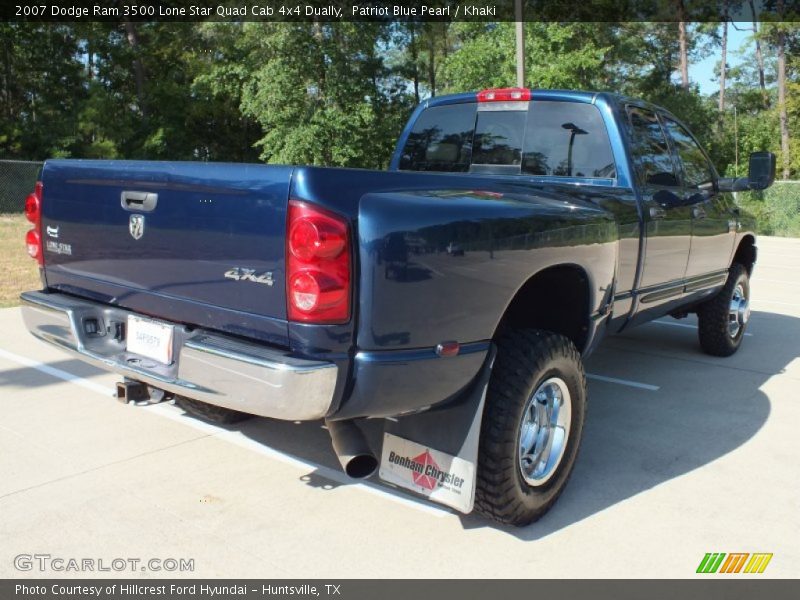 Patriot Blue Pearl / Khaki 2007 Dodge Ram 3500 Lone Star Quad Cab 4x4 Dually