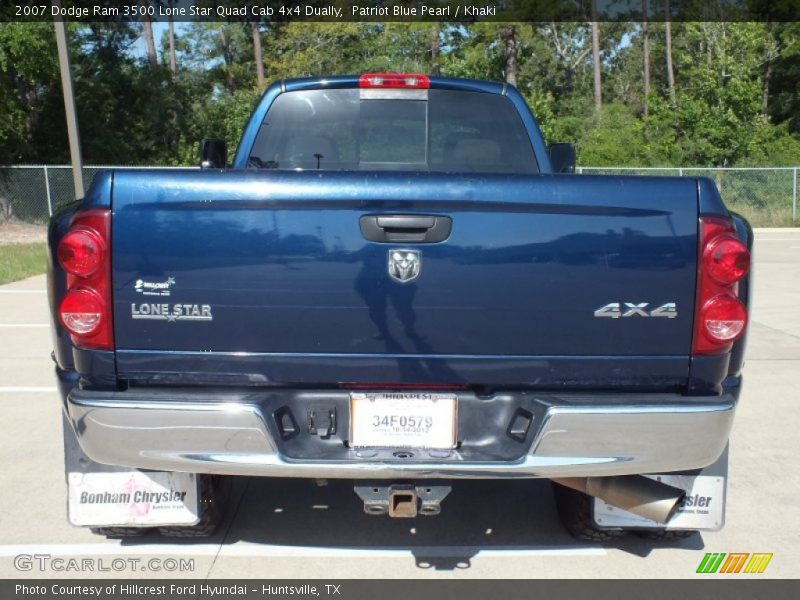 Patriot Blue Pearl / Khaki 2007 Dodge Ram 3500 Lone Star Quad Cab 4x4 Dually