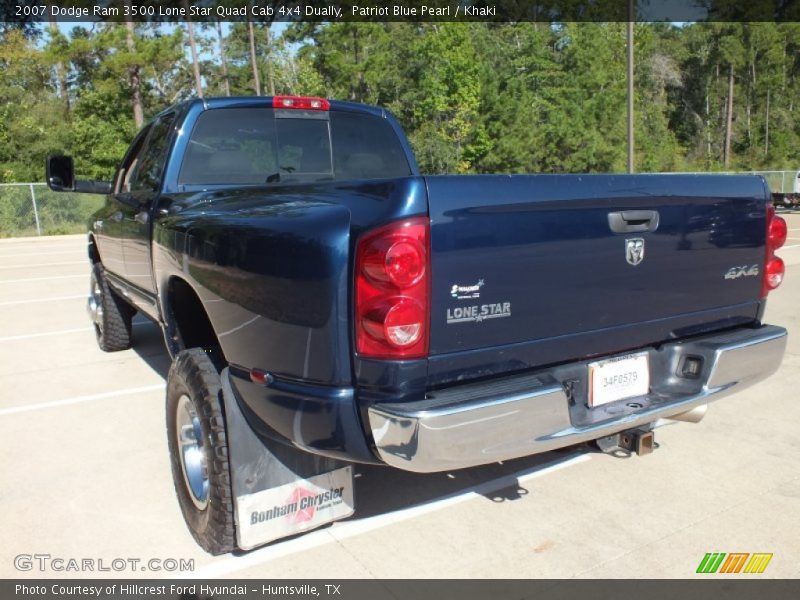 Patriot Blue Pearl / Khaki 2007 Dodge Ram 3500 Lone Star Quad Cab 4x4 Dually